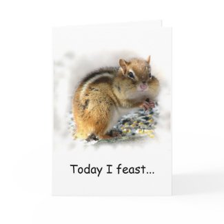 Feasting Chipmunk card