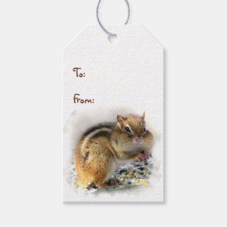 Feasting Chipmunk Gift Tags