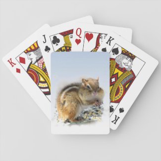 Feasting Chipmunk Playing Cards