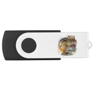 Feasting Chipmunk USB 2.0 Flash Drive