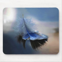 FEATHER ART MOUSE PAD