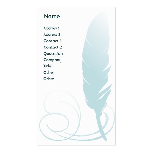 Feather - Business Business Card Templates (front side)