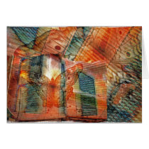 Feather butterfly collage - Card