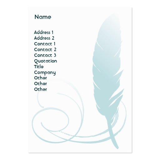 Feather - Chubby Business Cards (front side)