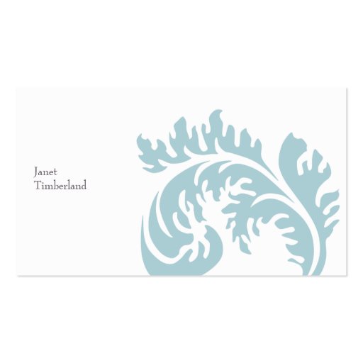 Feather Flourish Business Cards (back side)