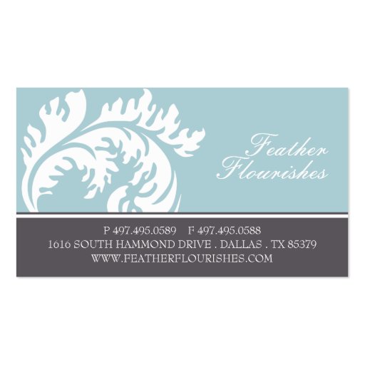 Feather Flourish Business Cards (front side)