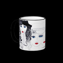 Feather in Hat mugs