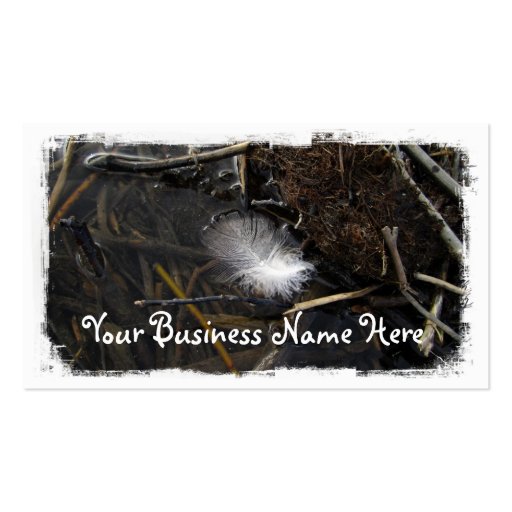 Feather Interrupted Business Card (front side)