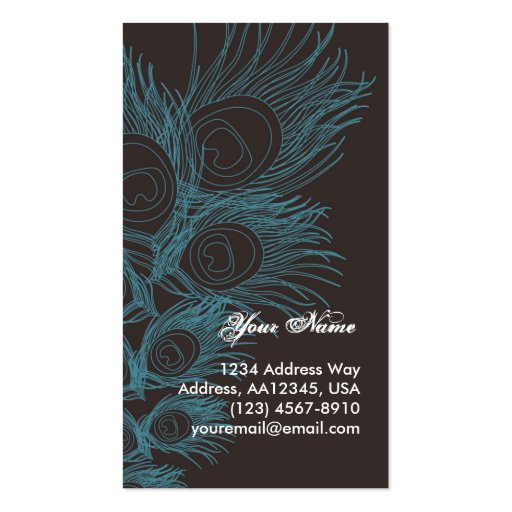 Feather Name Card Business Cards (front side)