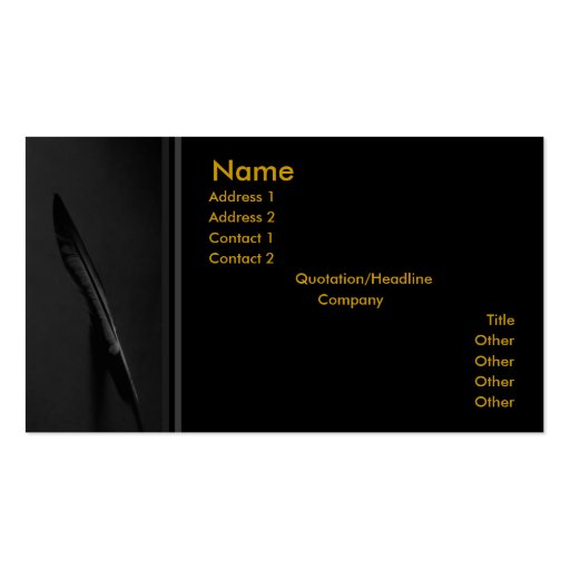Feather Profile Card Business Card
