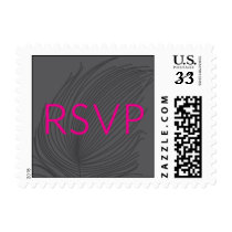 Feather RSVP stamp