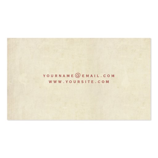 Feather Simple Distressed Vintage Business Card (back side)