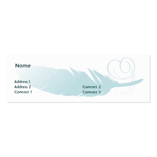 Feather - Skinny Business Cards (front side)
