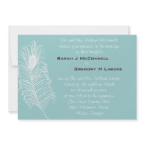 Feather Wedding Invitation
