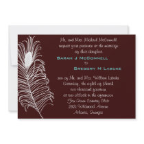 Feather Wedding Invitation
