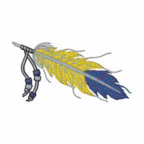 Feather with beads embroidered shirts