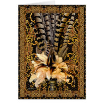 Feathered bouquet II cards
