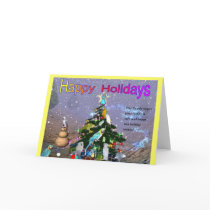 Feathered Family Holiday Greetings cards