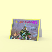 Feathered Family Holiday Greetings cards