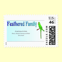 Feathered Family Parrot Rescue stamps