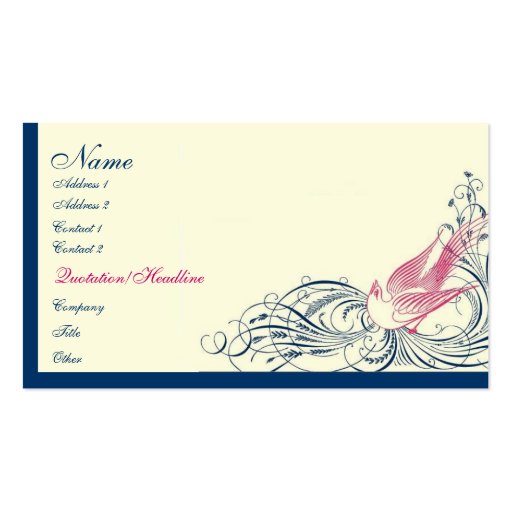 Feathered Fantasy Business Card Templates