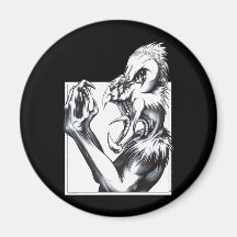 Feathered Fiend Refrigerator Magnet