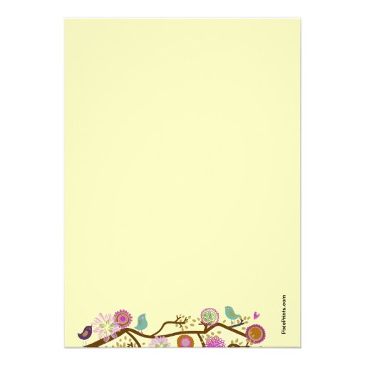 Feathered Friends (Yellow) Invitation