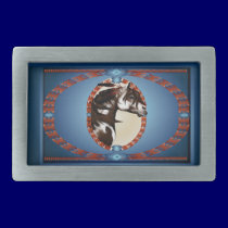 Feathered Horse  Head Buckle 
