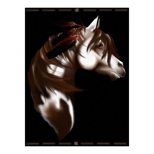 Feathered Horse Poster print