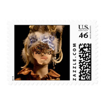 Feathered Mask Postage Stamp