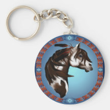 Feathered Paint Horse-Keychain