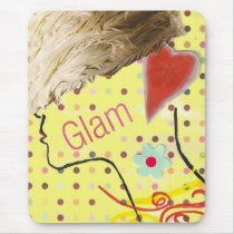 Feathers in her cap Glam mousepads by vougue Feathers in her cap Glam mousepads
