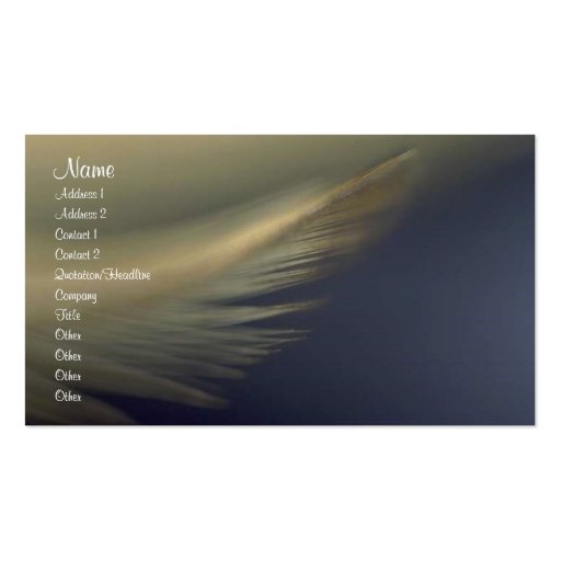 Feathers Profile Card Business Card