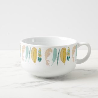 Feathers Soup Mug