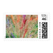 Feathery colors postage by Zenyaris Feathery colors postage