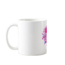 Feathery Fuschia Heart mugs by greenbaby Feathery Fuschia Heart mugs
