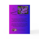 February Birthday Card - Violet and Amethyst