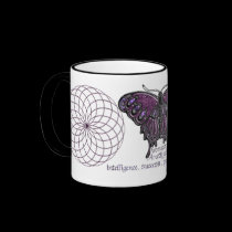 February Birthstone Butterfly Mug mugs