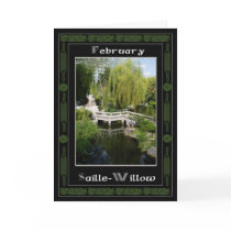 February Celtic Druid Birthday Tree Symbols cards