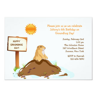 groundhog day birthday groundhog day invitations announcements zazzle groundhog day birthday groundhog day invitations announcements zazzle