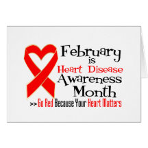 February Heart Disease Awareness Month Greeting Card