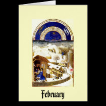February - Les Tres Riches Heures du Duc de Berry cards