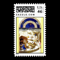 February - Les Tres Riches Heures du Duc de Berry postage