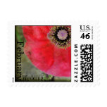 February Red Poppy Wedding Postage postage