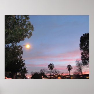 February Sunset over City Park in Paso Robles print