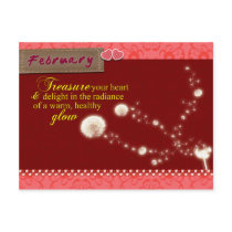 February Valentine's Day postcards