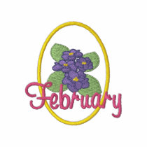 February - Violet embroidered shirts by ZazzleEmbroidery February - Violet embroidered shirts