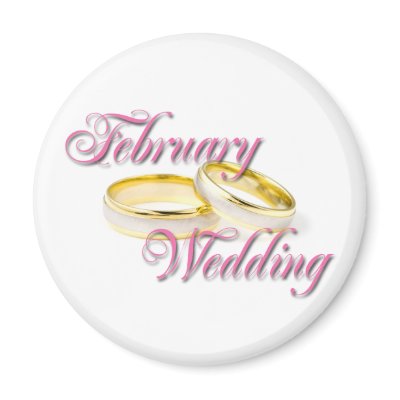 FEBRUARY WEDDING FRIDGE MAGNET