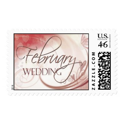 February wedding heart postage design by aslentz