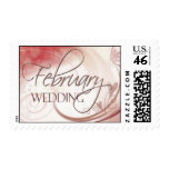 February wedding heart postage design